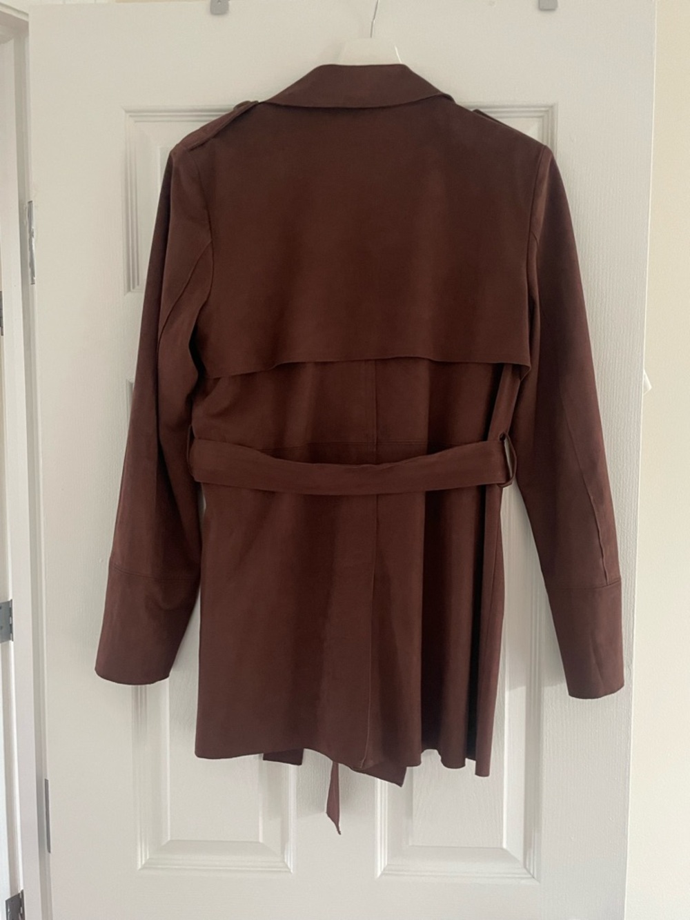 Oversized Anthropologie Espresso Brown Suede-Look Blazer - Picture 10 of 12